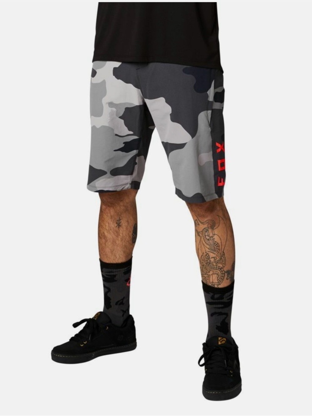Men’s Fox Racing Ranger Camo Short | Black / Gray | Size 30 | Style #27280